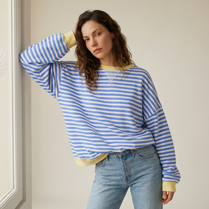 Women's Striped Sweater - Chic & Comfortable Design