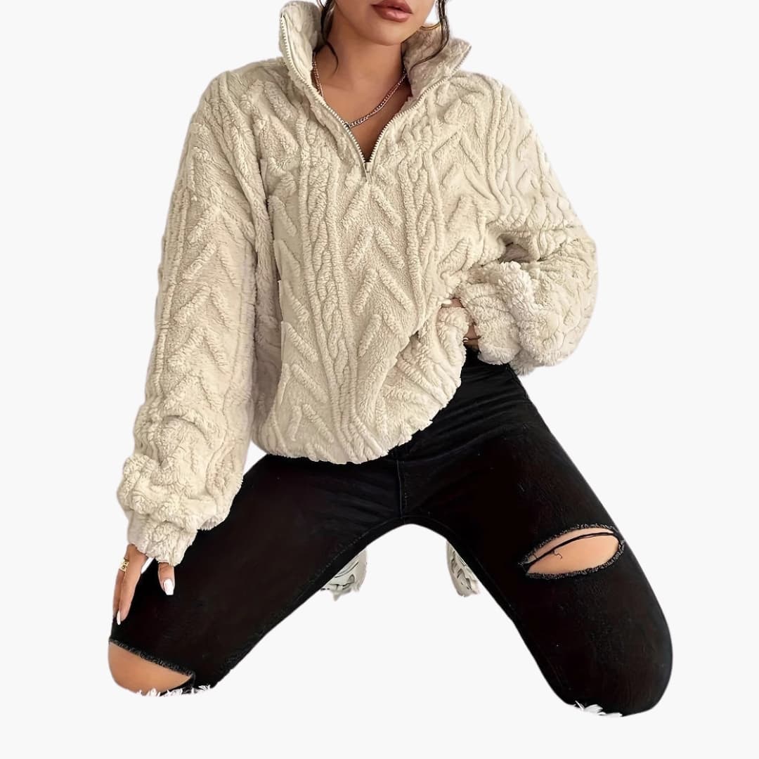Women's Structured Cable Knit Sweater