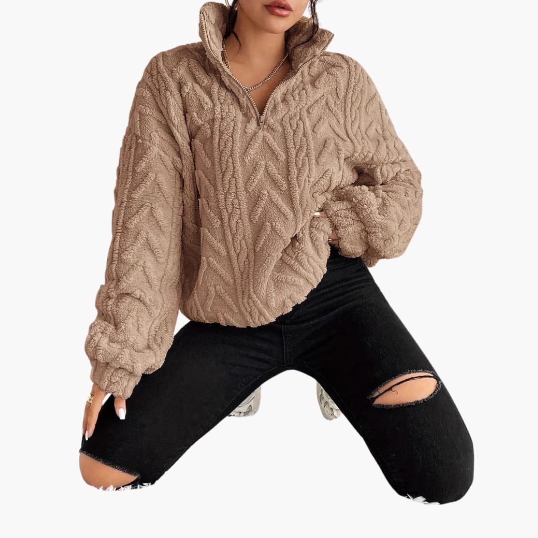 Women's Structured Cable Knit Sweater