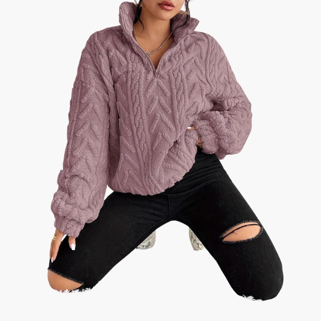 Women's Structured Cable Knit Sweater