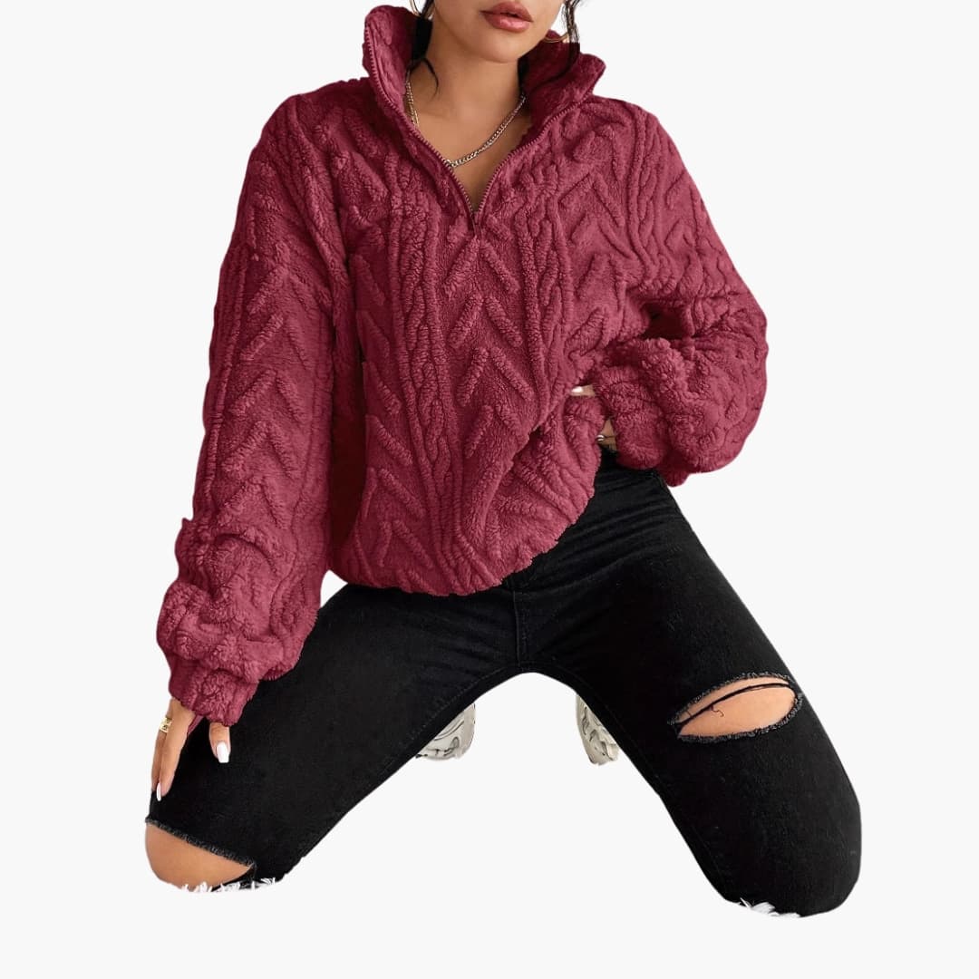 Women's Structured Cable Knit Sweater
