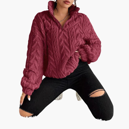 Women's Structured Cable Knit Sweater
