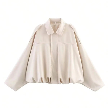 Women's Suede Bomber Jacket for Casual Wear