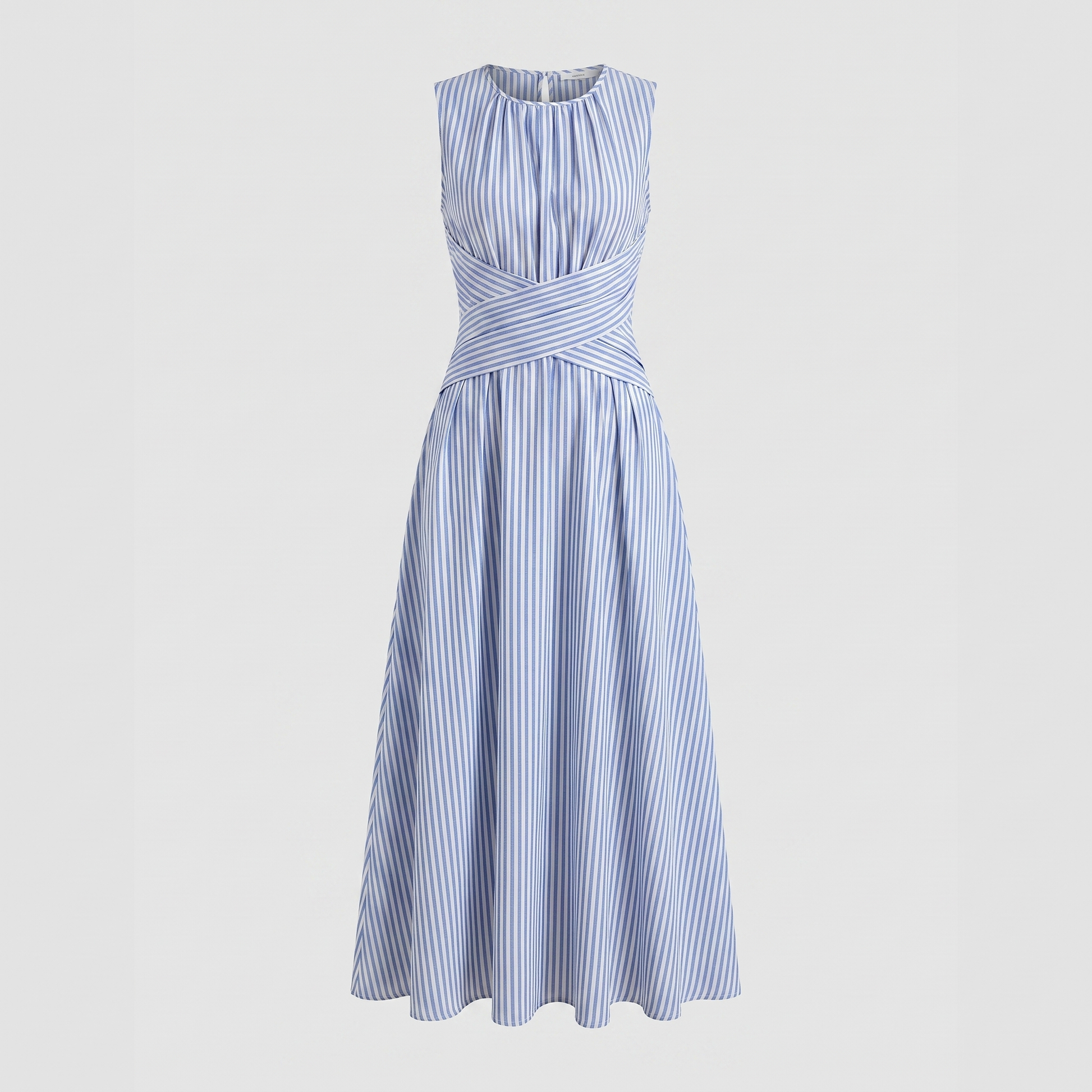 Women's Summer Stripe Wrap Maxi Dress
