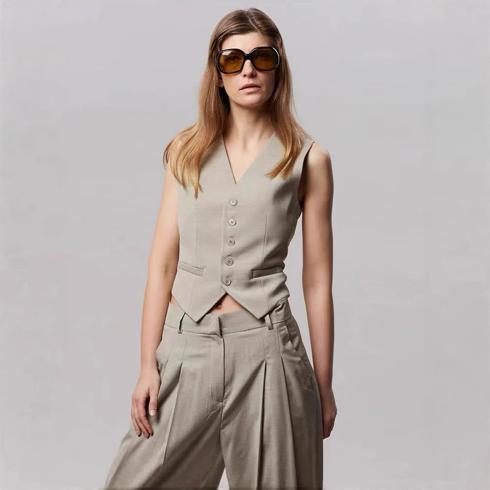 Women's Tailored Business Vest with Modern Design