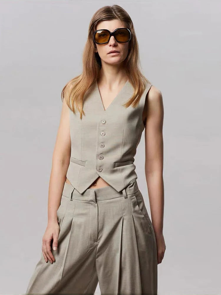 Women's Tailored Business Vest with Modern Design