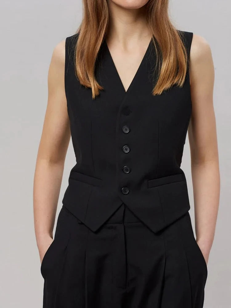 Women's Tailored Business Vest with Modern Design