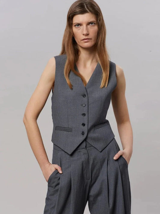 Women's Tailored Business Vest with Modern Design