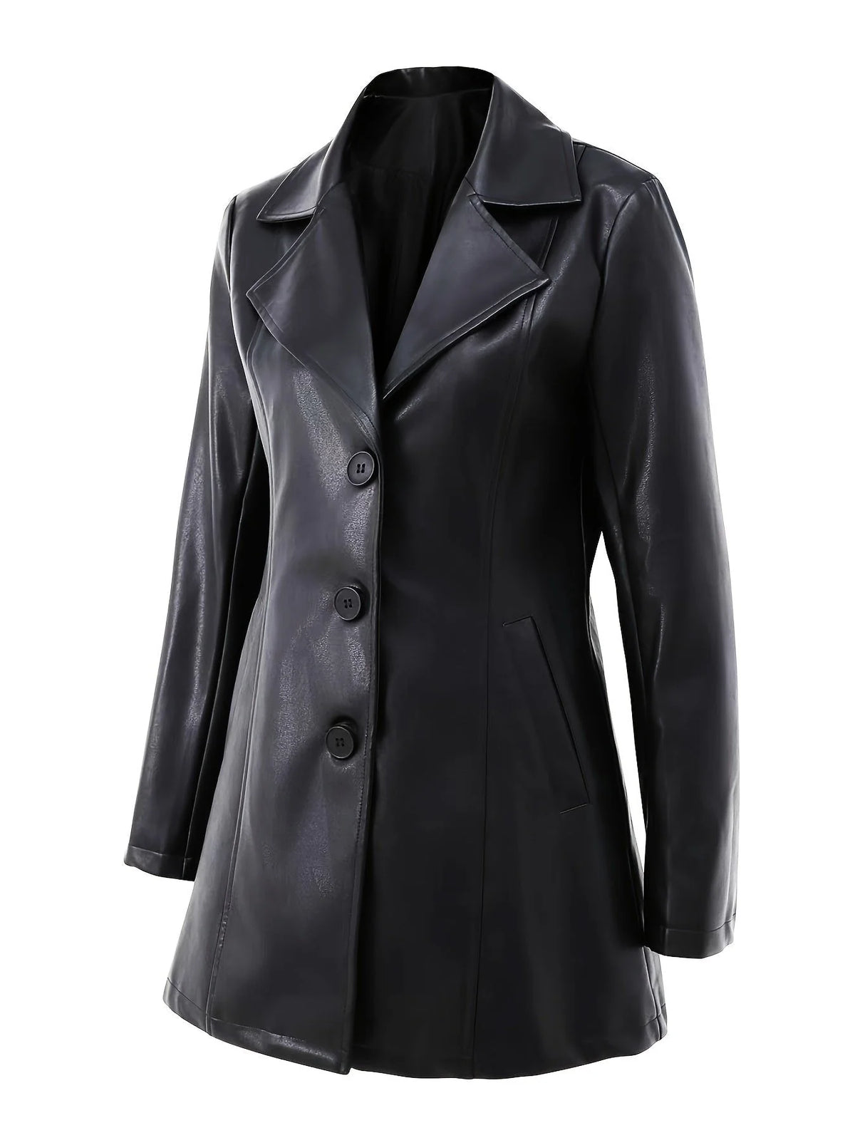 Women's Tailored Leather Trench Coat