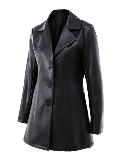 Women's Tailored Leather Trench Coat