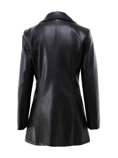 Women's Tailored Leather Trench Coat