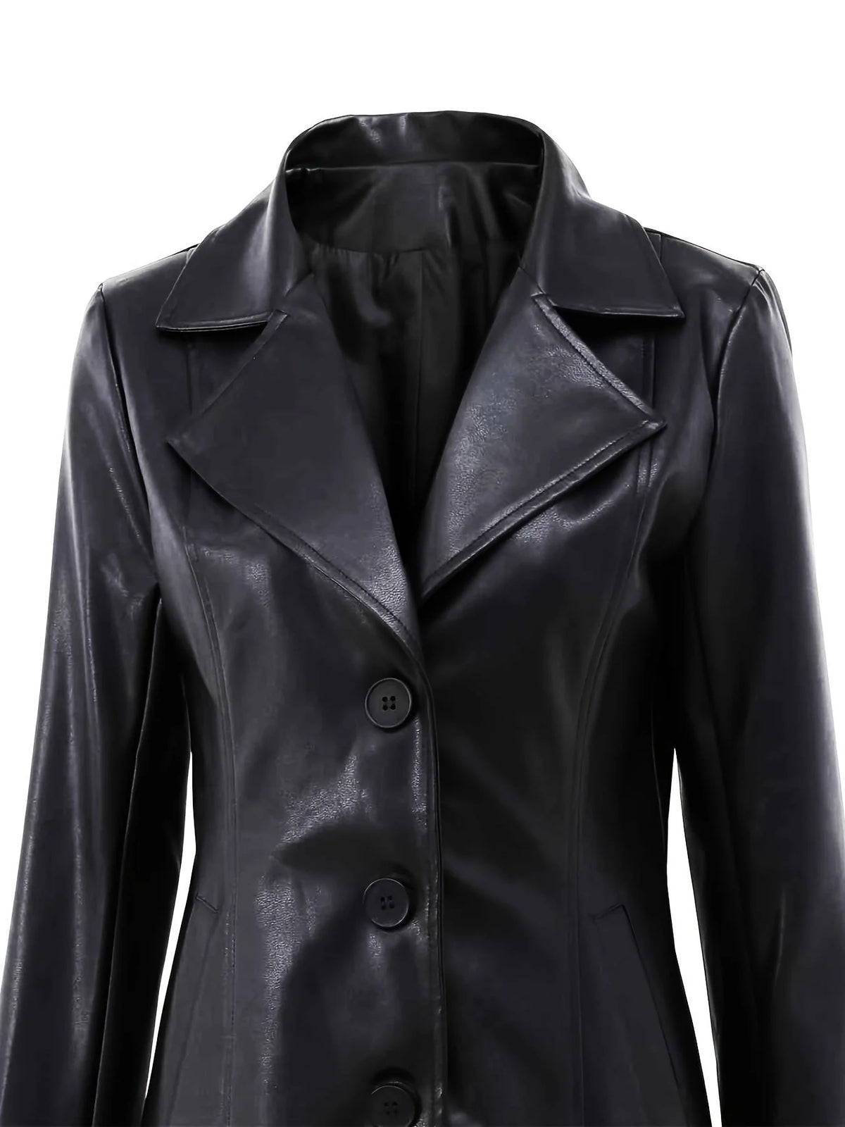Women's Tailored Leather Trench Coat
