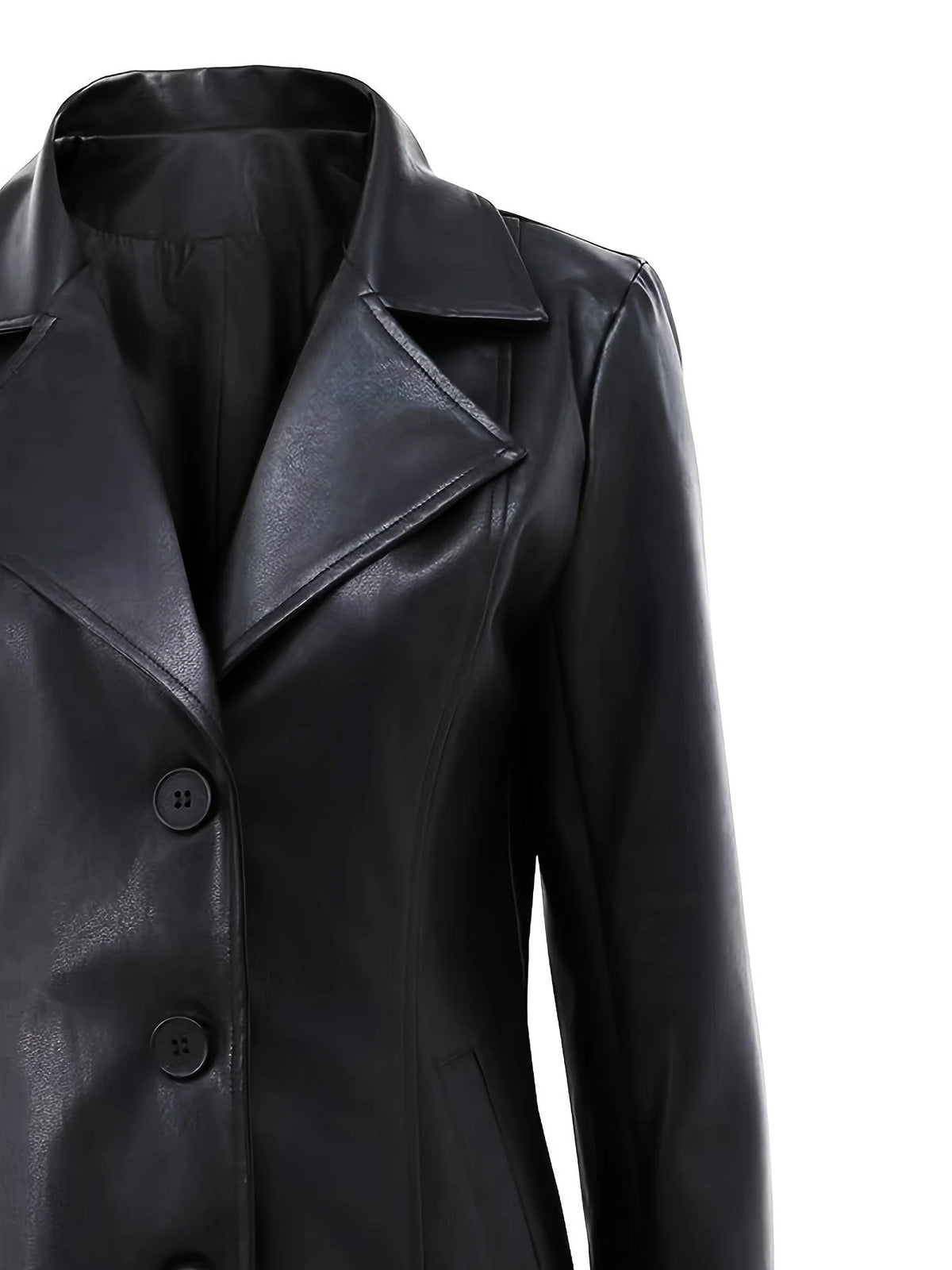 Women's Tailored Leather Trench Coat