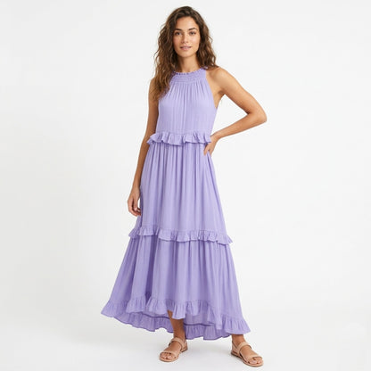Women's Tiered Ruffle Maxi Dress