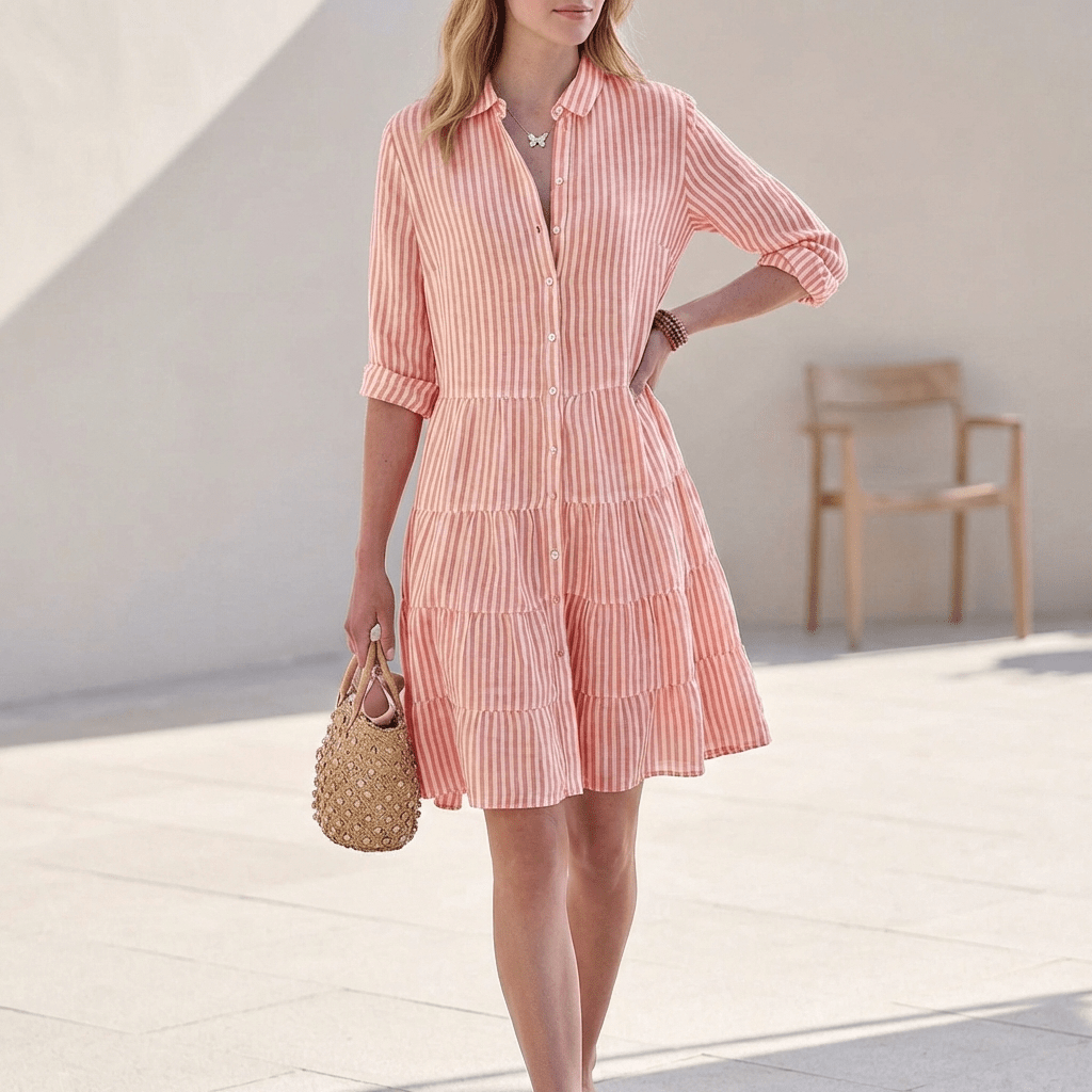 Women's Tiered Shirt Mini Dress