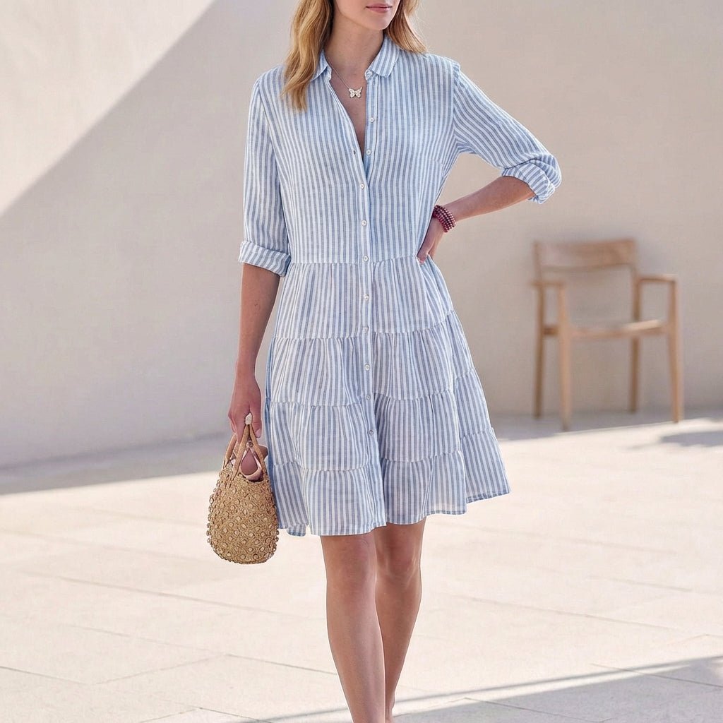 Women's Tiered Shirt Mini Dress