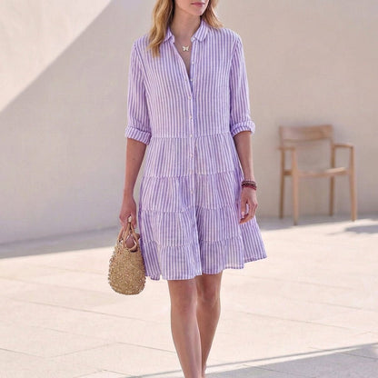 Women's Tiered Shirt Mini Dress