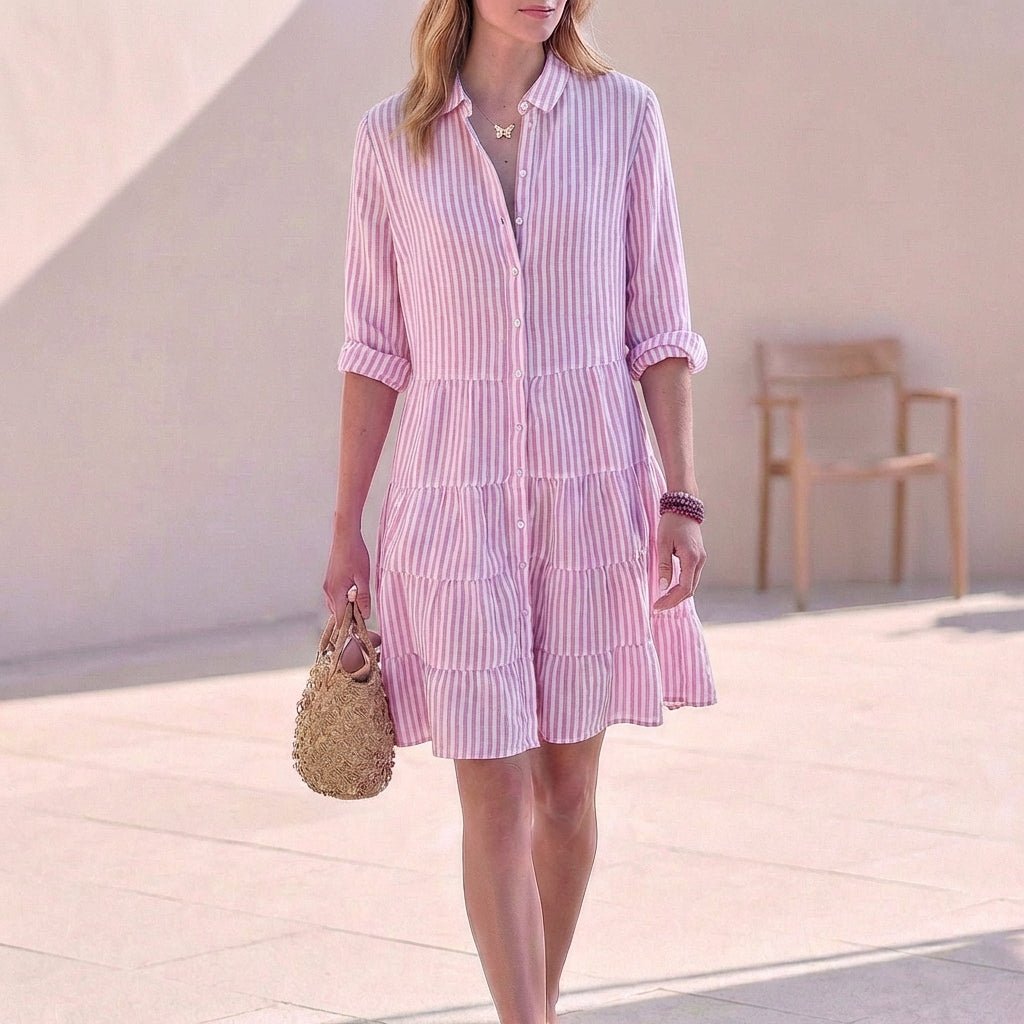 Women's Tiered Shirt Mini Dress