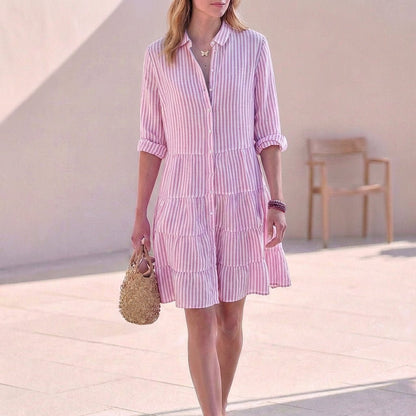 Women's Tiered Shirt Mini Dress