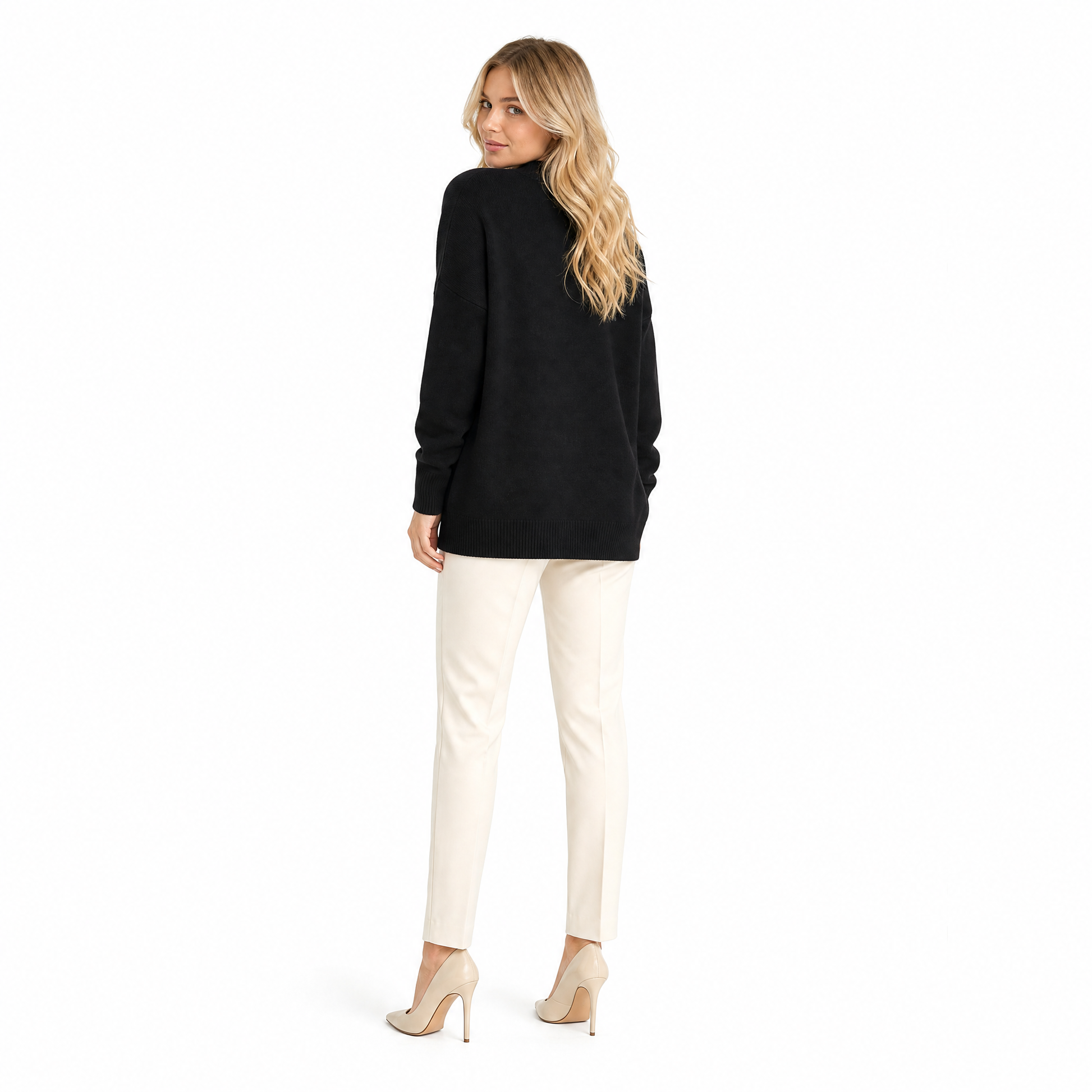 Women's V-Neck Loose Knit Cardigan