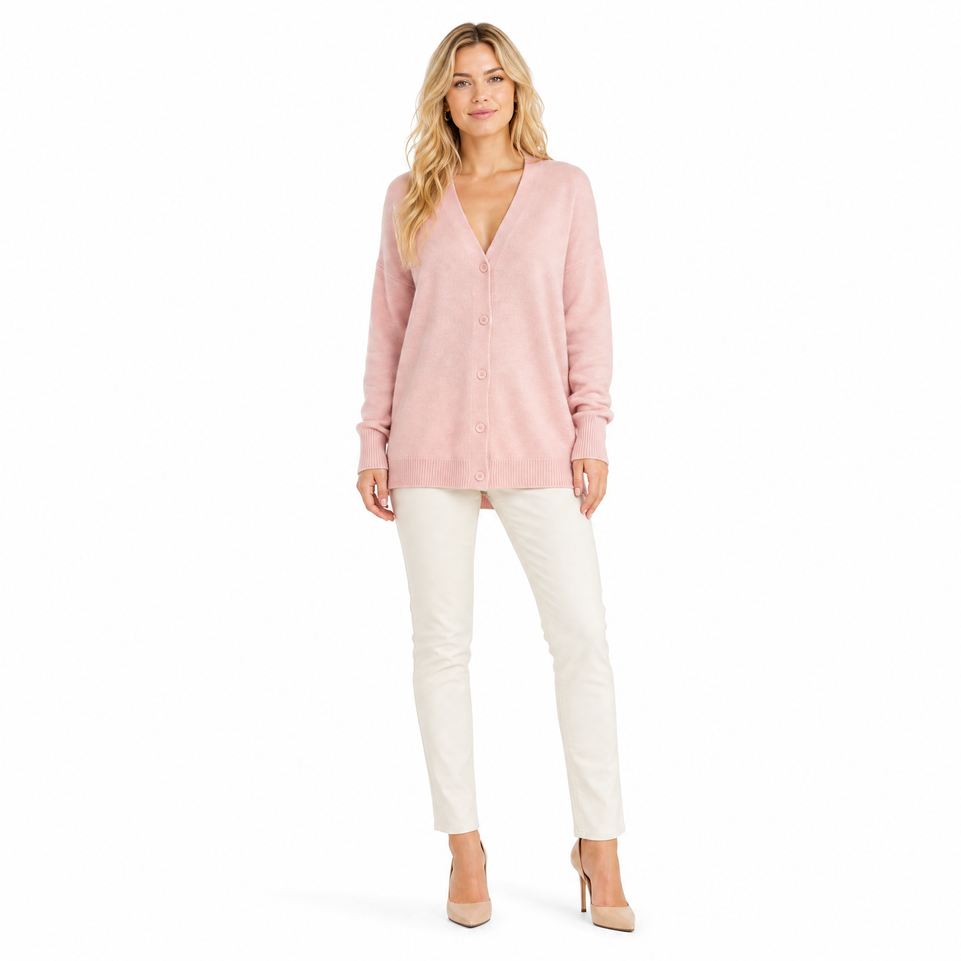 Women's V-Neck Loose Knit Cardigan