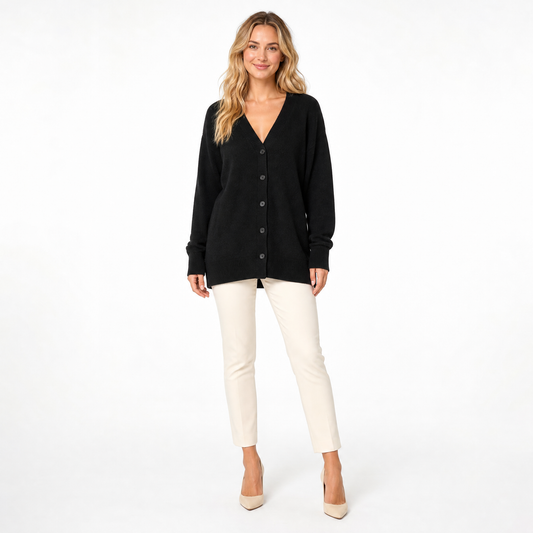 Women's V-Neck Loose Knit Cardigan