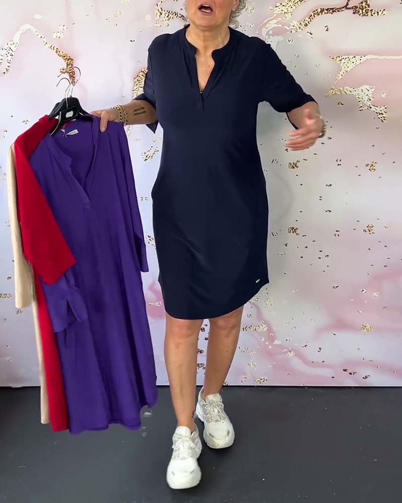 Women's V-Neck Summer Dress for Formal or Casual Wear