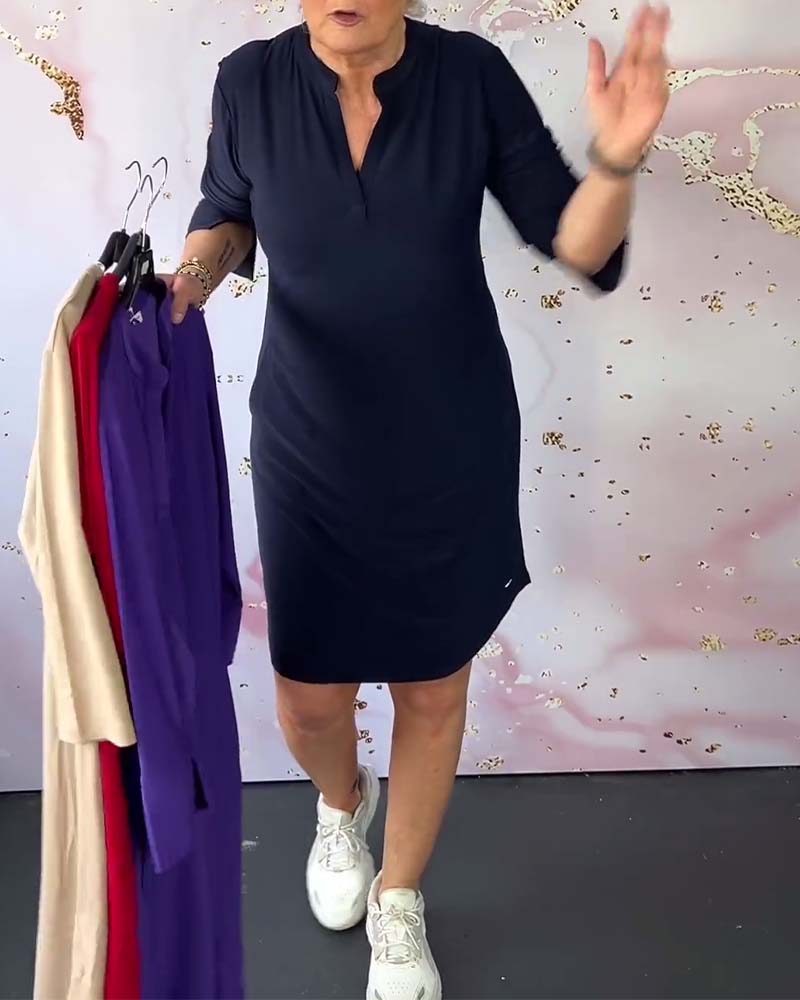 Women's V-Neck Summer Dress for Formal or Casual Wear