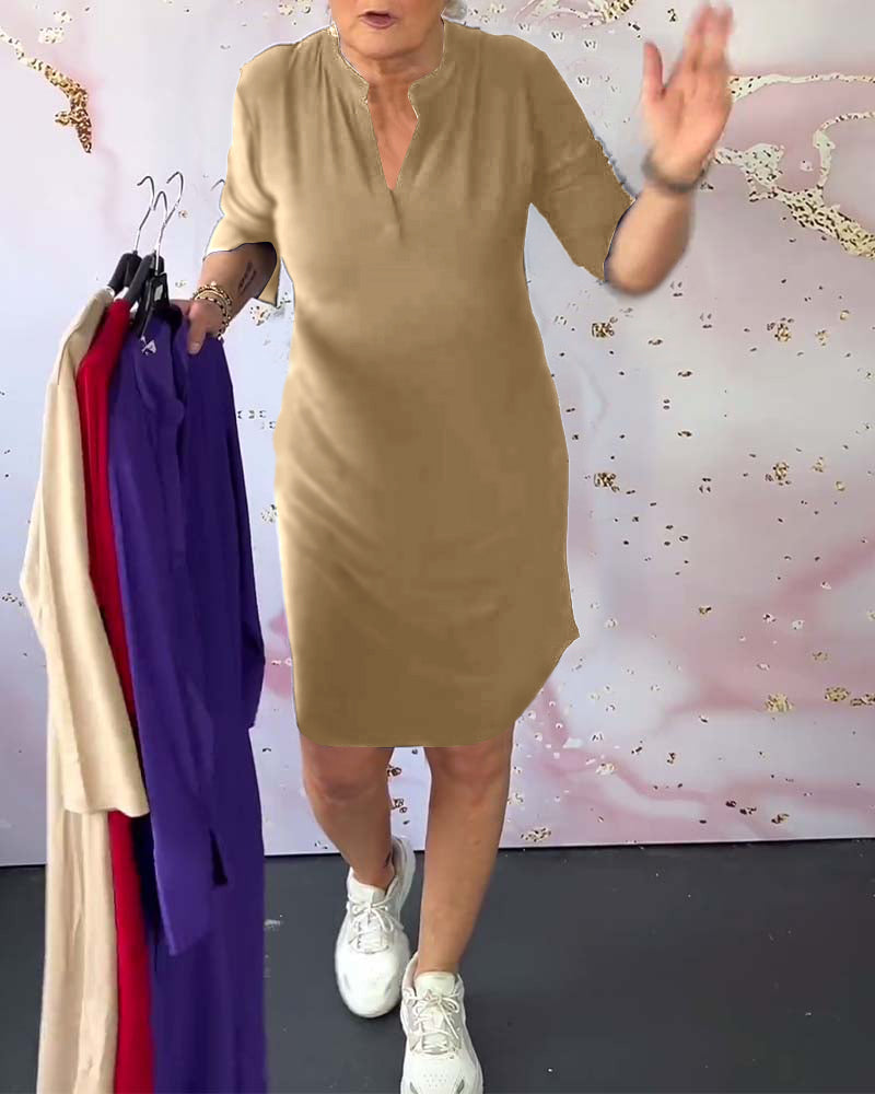 Women's V-Neck Summer Dress for Formal or Casual Wear