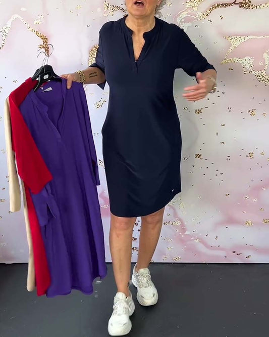 Women's V-Neck Summer Dress for Formal or Casual Wear