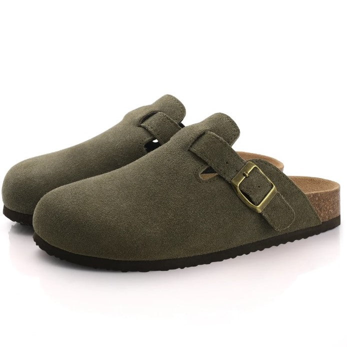 Women's Velor Round Toe Sandals