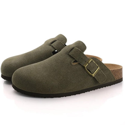 Women's Velor Round Toe Sandals