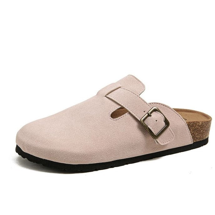 Women's Velor Round Toe Sandals