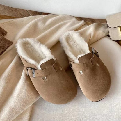 Women's Velor Round Toe Sandals