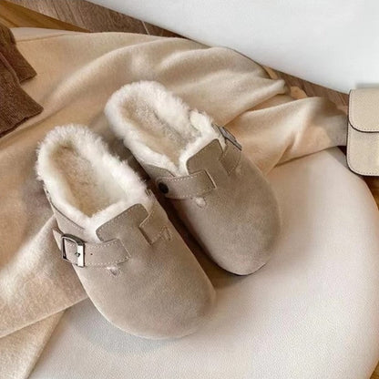 Women's Velor Round Toe Sandals