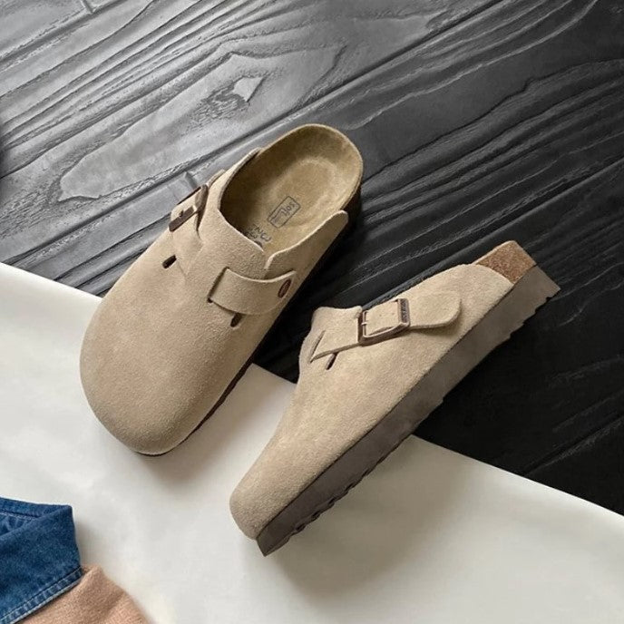 Women's Velor Round Toe Sandals