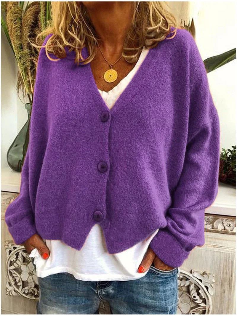 Women's Warm Open Front Cardigan for Cozy Layering