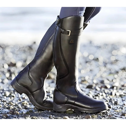 Women's Waterproof Knee-High Leather Riding Boots