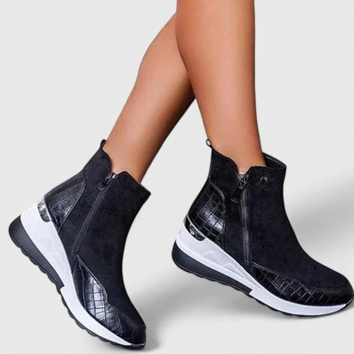 Women's Wedge Boots with Ergonomic Design