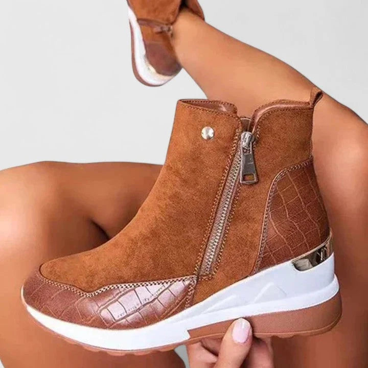 Women's Wedge Boots with Ergonomic Design
