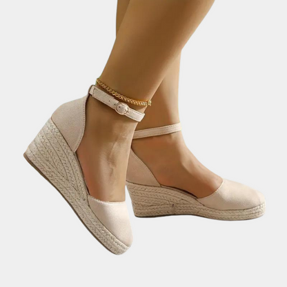Women's Wedge Heel Sandals with Adjustable Strap