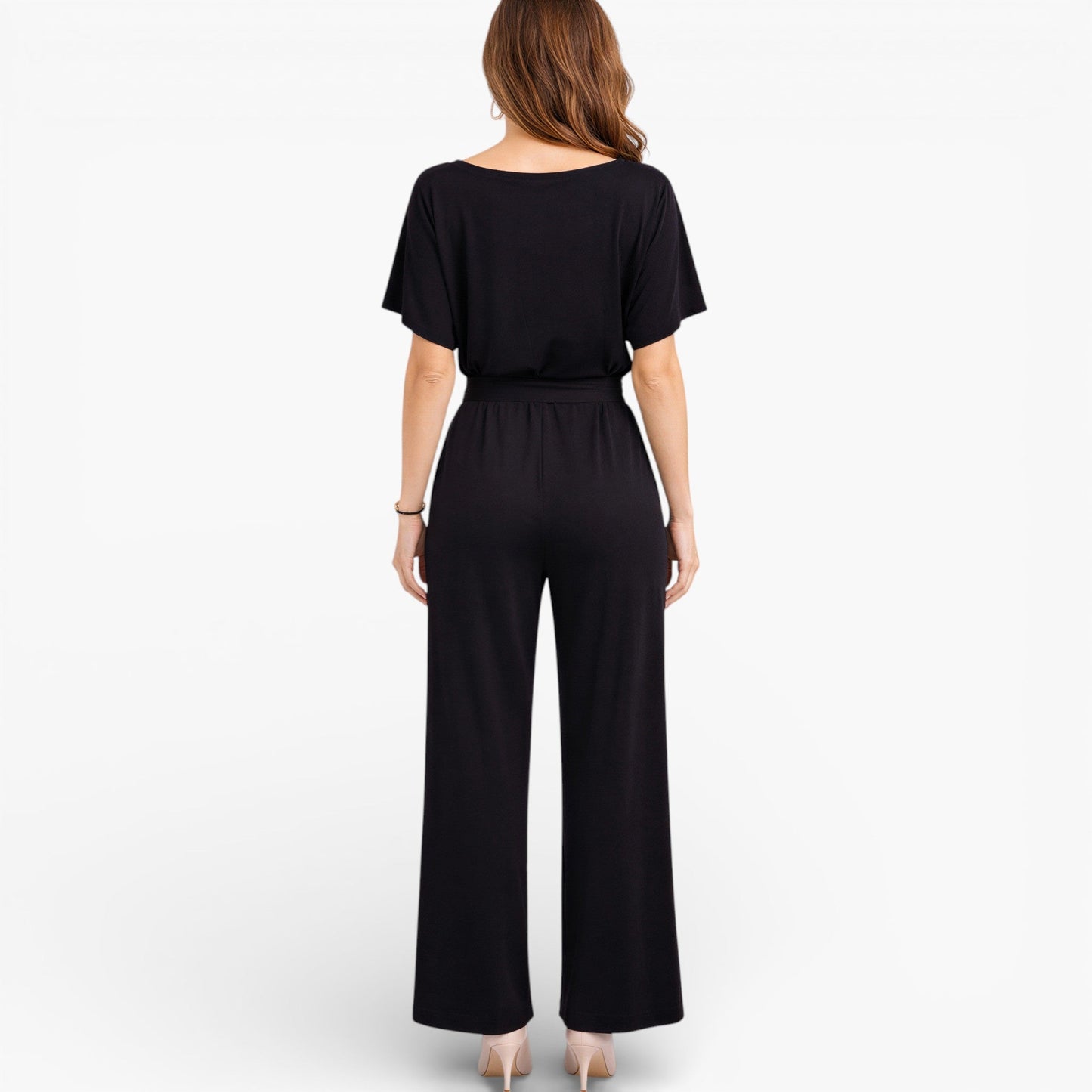 Women’s Wide Leg Belted Jumpsuit