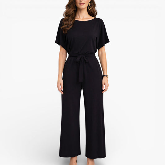 Women’s Wide Leg Belted Jumpsuit