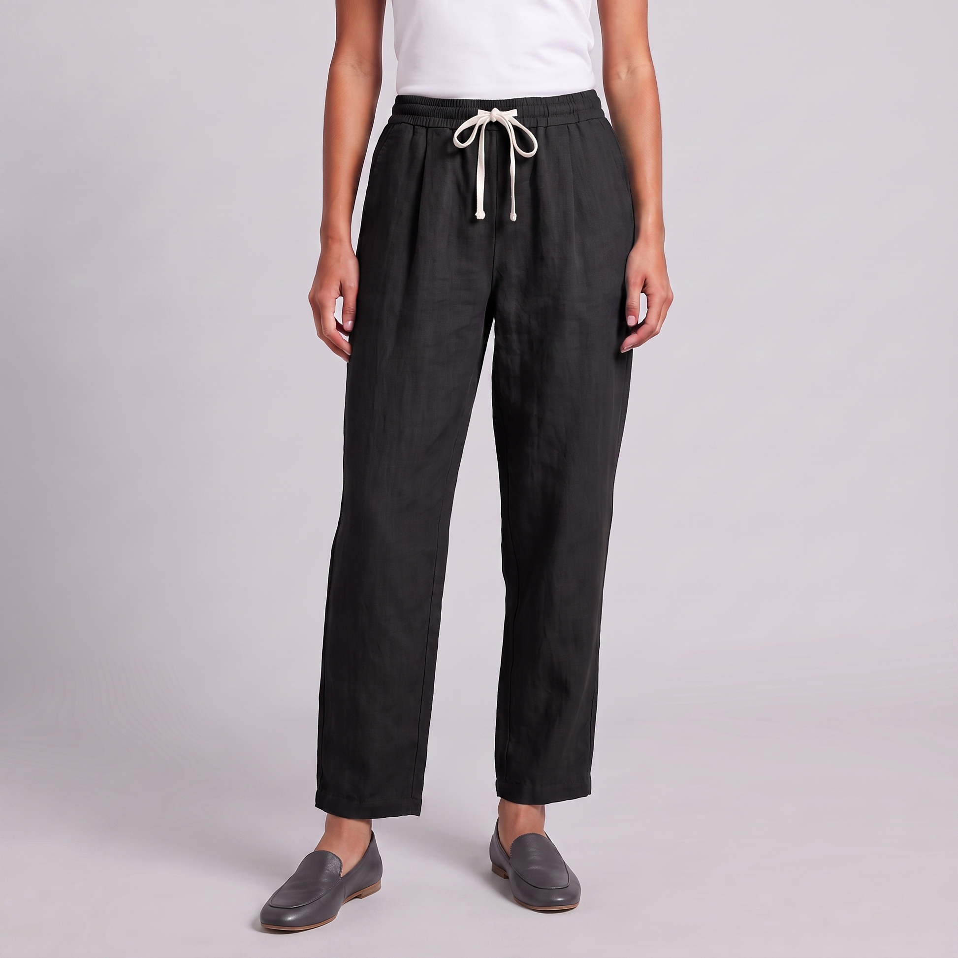 Women's Wide Leg Linen Trousers