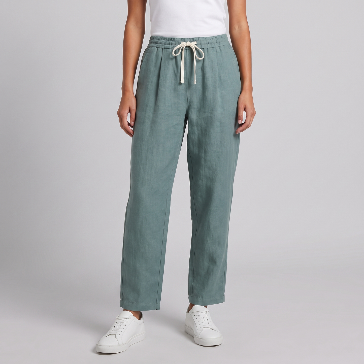 Women's Wide Leg Linen Trousers