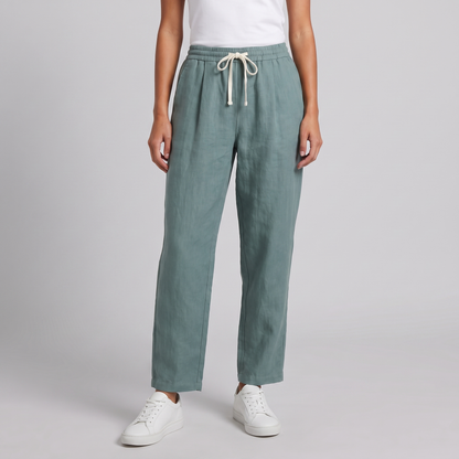 Women's Wide Leg Linen Trousers