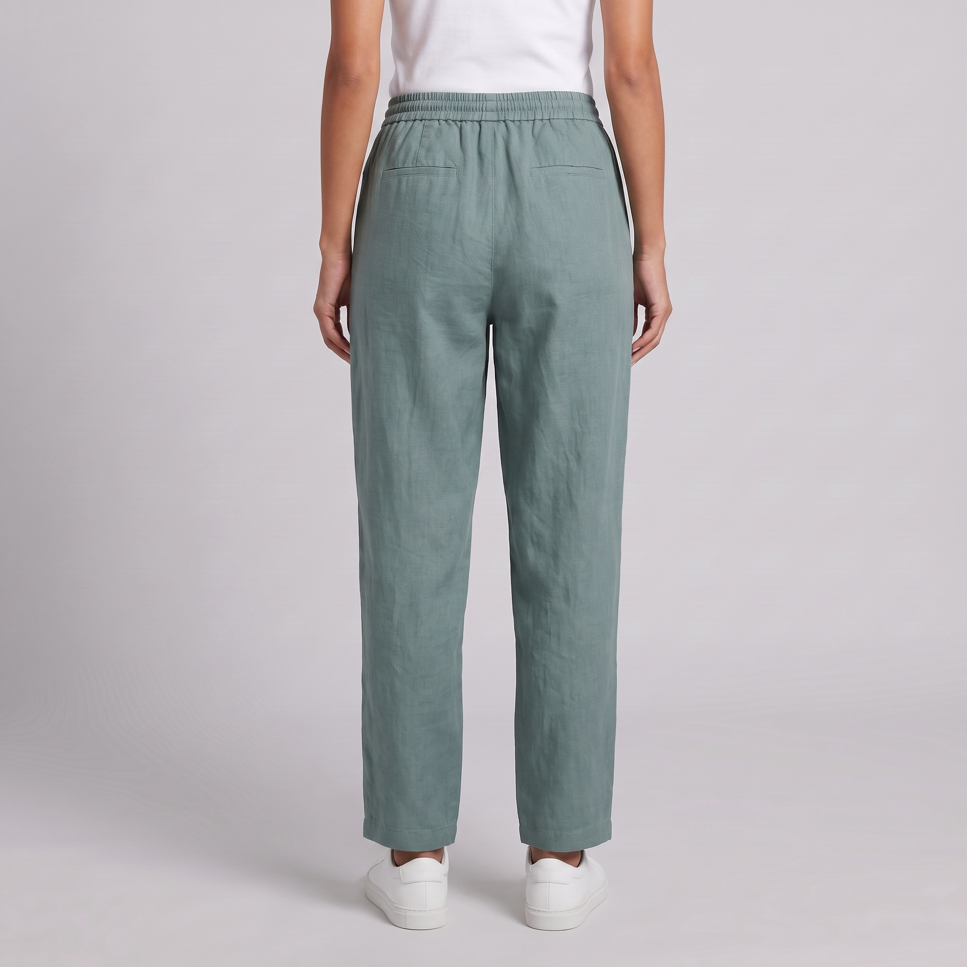 Women's Wide Leg Linen Trousers