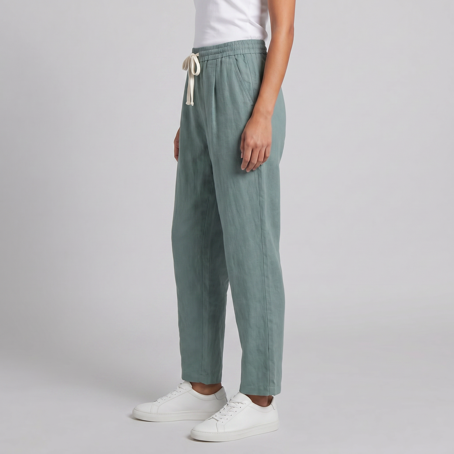 Women's Wide Leg Linen Trousers