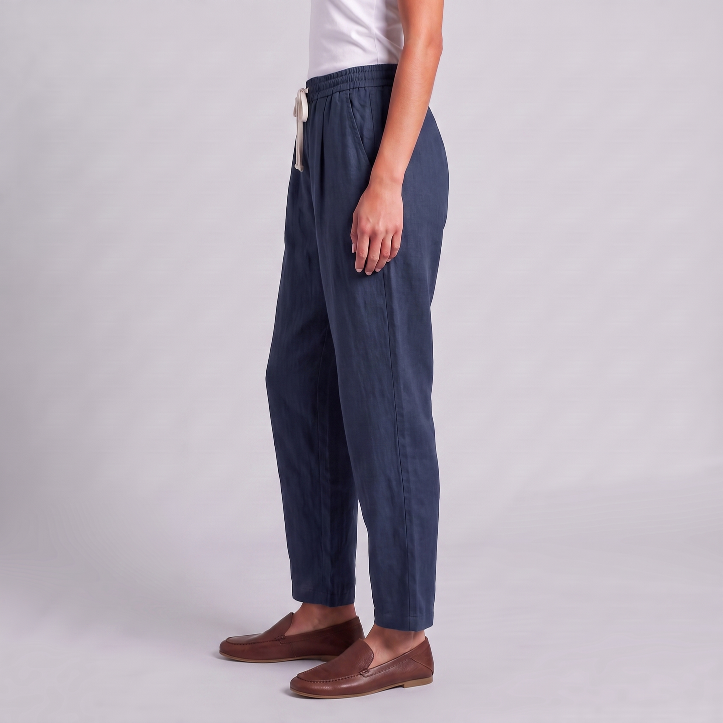 Women's Wide Leg Linen Trousers