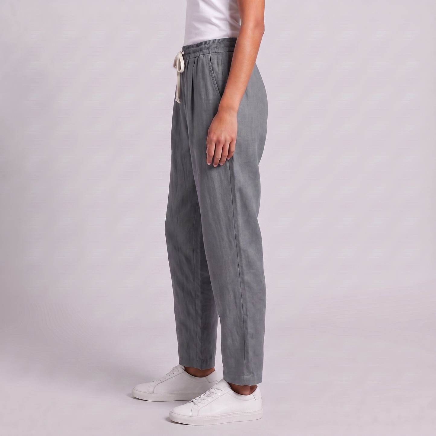 Women's Wide Leg Linen Trousers